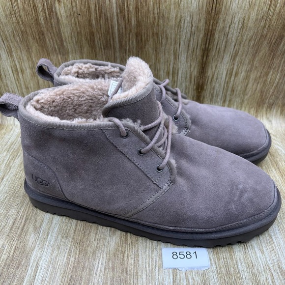 UGG Neumel Chukka Boots Men\'s Size 14 Grey Suede Sheepskin Lined Shoes 3236‎ main image 9